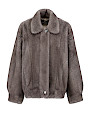  :? Printed mink jacket