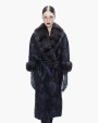  :? Jacquard coat with sable