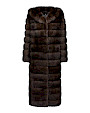  :? Cappotto in zibellino con cappuccio e balza staccabile