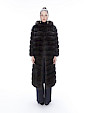  :? Cappotto in zibellino con cappuccio e balza staccabile