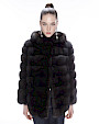  :? Cappotto in zibellino con cappuccio e balza staccabile