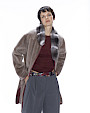  :? Reversible shearling jacket with chinchilla