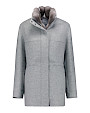  :? Cashmere parka with chinchilla and plucked mink
