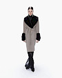  :? Cappotto in cashmere con collo e polsi in visone