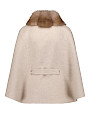 :? Reversible cashmere cape with sable