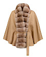  :? Reversible cashmere cape with sable