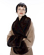  :? Cashmere long coat with mink
