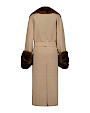  :? Cashmere long coat with mink