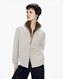  :? Cashmere blend bomber jacket with sable and mink