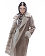  :? Suede shearling coat with mink