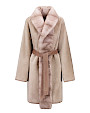  :? Reversible shearling coat with mink collar