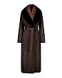  :? Suede shearling coat with mink