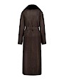  :? Suede shearling coat with mink