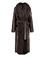  :? Cappotto reversibile in shearling con agnello tibetano