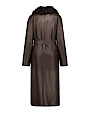  :? Cappotto reversibile in shearling con agnello tibetano