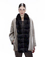  :? Reversible shearling jacket with sable