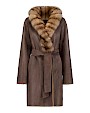  :? Reversible shearling coat with sable collar