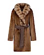  :? Reversible shearling coat with sable collar