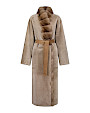  :? Cappotto reversibile in shearling con zibellino