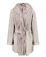  :? Reversible short shearling coat with tibet lamb