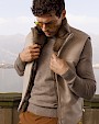  :? Reversible cashmere vest with sable