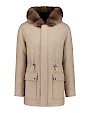  :? Parka in cashmere con zibellino e visone scolpito