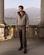  :? Cashmere jersey bomber jacket with sable