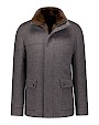  :? Cashmere jacket with sable and sculpted mink