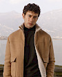  :? Cashmere bomber jacket with plucked and sculpted mink